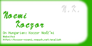 noemi koczor business card